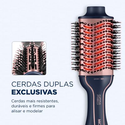Escova Secadora InfraRed Mondial Azul e Golden Rose 1300W ES-01-IR BIV