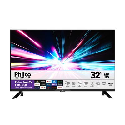 Smart TV Led 32" HD Roku WiFi HDMI Philco PTV32G7ER2CPBLH Preta