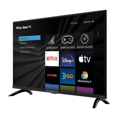Smart TV Led 32" HD Roku WiFi HDMI Philco PTV32G7ER2CPBLH Preta