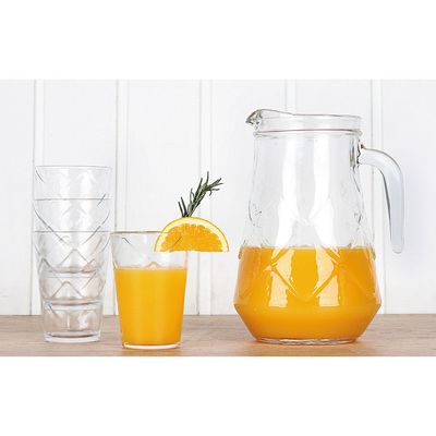 Conjunto Jarra 5 Peças de Vidro Maracatu Nadir Figueiredo Única