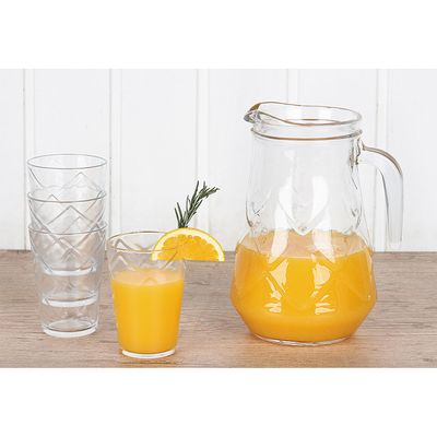Conjunto Jarra 5 Peças de Vidro Maracatu Nadir Figueiredo Única