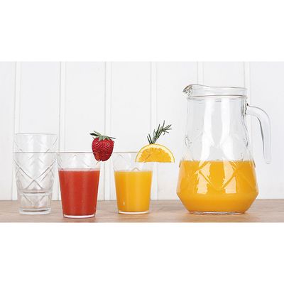 Conjunto Jarra 5 Peças de Vidro Maracatu Nadir Figueiredo Única