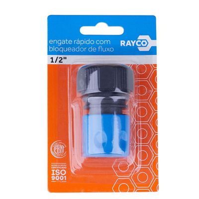 Engate Rápido 1/2" com Bloqueador de Fluxo Rayco 13367