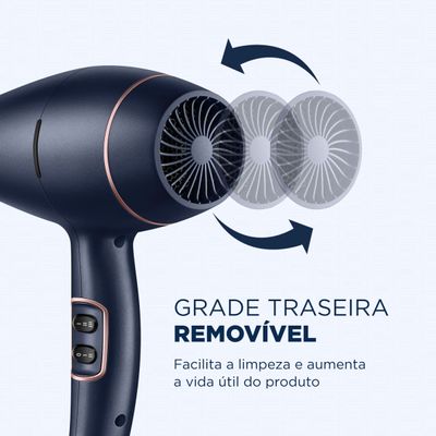 Secador de Cabelos InfraRed Mondial Azul e Golden Rose0W SCP-01-IR 220V