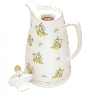 Garrafa Térmica Wolff em Porcelana Lemon Branca 900ml Branco