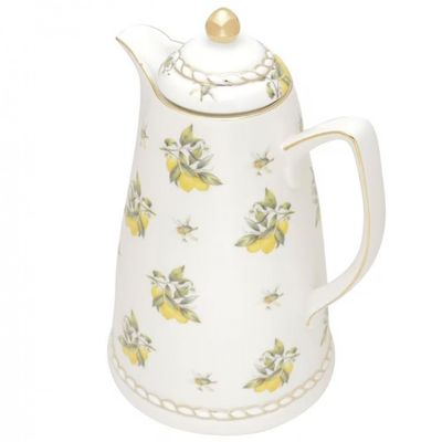 Garrafa Térmica Wolff em Porcelana Lemon Branca 900ml Branco