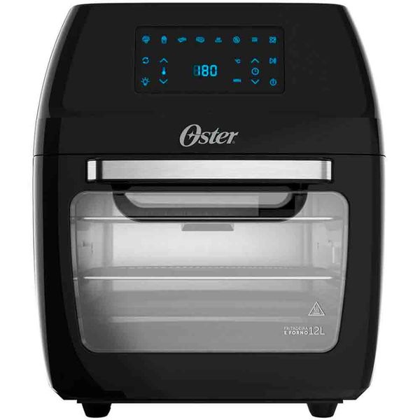 Fritadeira Elétrica Sem Óleo Oven Fryer Oster OFRT780 3 em 1 12L Preto / 110V