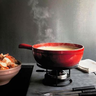 Conjunto para Fondue de Queijo Emile Henry em Cerâmica 9 Peças Vermelho