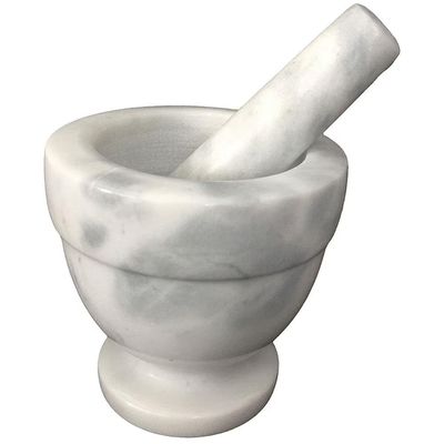 Pilão com Socador Dynasty em Mármore Branco