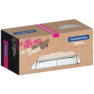 Porta Frios Quadrata Tramontina 64780610 Inox - 2 Peças Inox