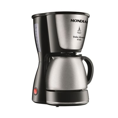 Cafeteira Elétrica Mondial Dolce Arome Thermo Inox C-34 15 Xícaras Preto com Inox / 220V