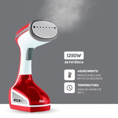 Vaporizador Portátil Wapore Fast 1250 W Wap Vermelho com Branco / 110V