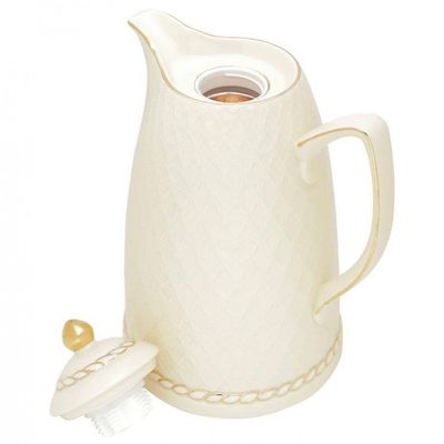 Garrafa Térmica Wolff em Porcelana Renda Creme 900ml Areia