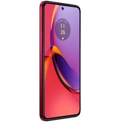 Smartphone Motorola Moto G84 5G Viva Magenta Vegan Leather 256GB, 8GB RAM, Tela de 6.5 Rosa