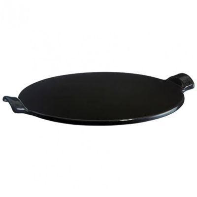 Pedra Refratária Redonda para Pizza Emile Henry em Cerâmica 37cm Preto