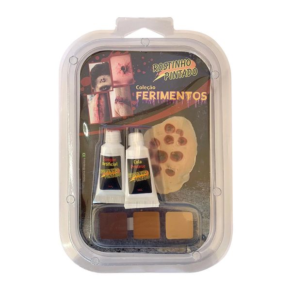 Kit para Halloween Ferimento Molde com Furinhos Kit para Halloween Ferimento Molde com Furinhos
