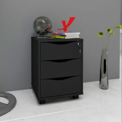 Gaveteiro Artany Face com 3 Gavetas Preto