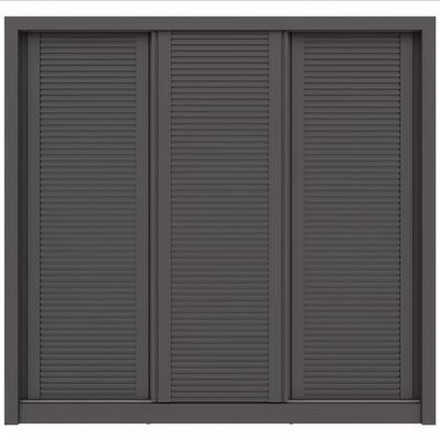 Guarda-Roupa Casal Bartira Village com 3 Portas Ripadas, 4 Gavetas e 243.1cm Grafite