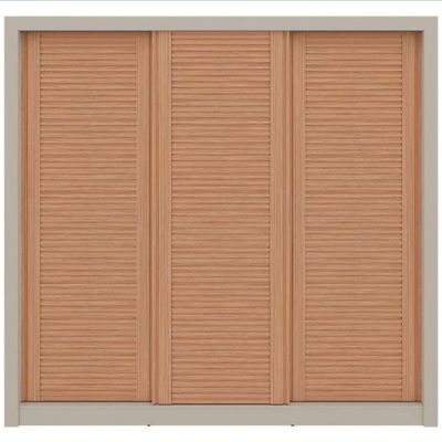 Guarda-Roupa Casal Bartira Village com 3 Portas Ripadas, 4 Gavetas e 243.1cm Areia