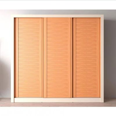 Guarda-Roupa Casal Bartira Village com 3 Portas Ripadas, 4 Gavetas e 243.1cm Areia