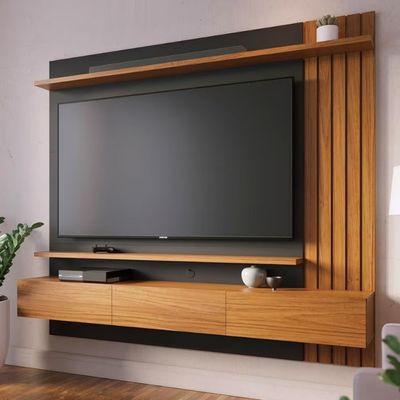 Painel Home Suspenso Colibri Juriti para TV até 65 Polegadas Noce Milano/Calacatta