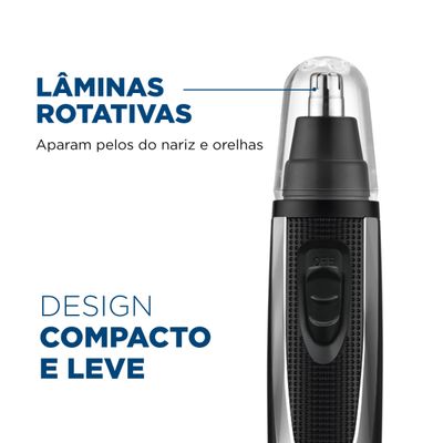 Aparador Trimmer 2 em 1 para Nariz e Orelha Mondial Classic TR-01 Única