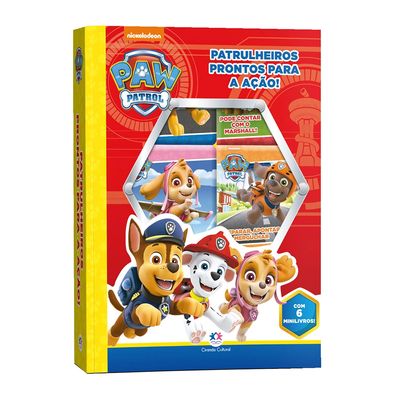 Livro Minibox Ciranda Cultural Patrulha Canina Prontos para Ação