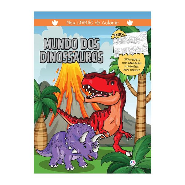 Meu Livrão de Colorir Ciranda Cultural Mundo dos Dinossauros 16 Páginas