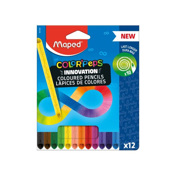 Lápis de Cor Maped Color'Peps Infinity com 12 Cores