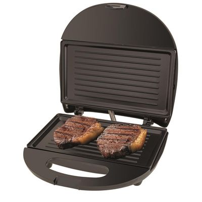 Mini Grill com Base Antiderrapante 750W Philco Aço Escovado e Preto / 220V