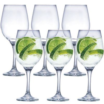 Conjunto de Taças para Água Ruvolo One 490 ml 6 Peças Transparente