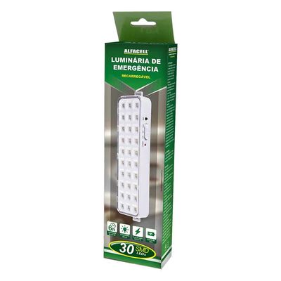 Luminária de Emergência Alfacell AL50081 com 30 Leds - Bivolt