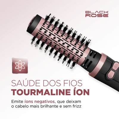 Escova Rotativa Mondial Preto e Golden Rose 1200W ERB-01 BIV