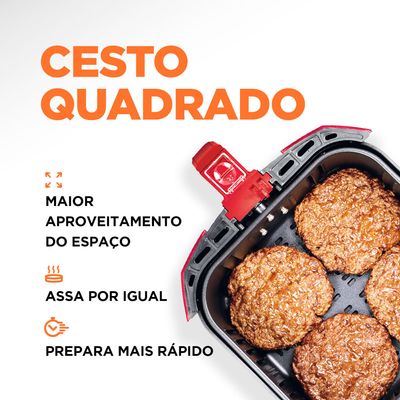 Fritadeira Air Fryer 5 Litros Mondial AFN50RI Vermelha 220V