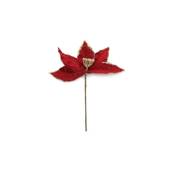 Enfeite de Natal Flor Bico Elegance Vermelho 26cm