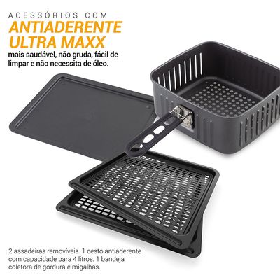 Fritadeira Air Fryer Oven Philco 12 Litros PFR2200 4 em 1 Preto 127v