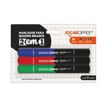 Marcador para Quadro Branco 2 em 1 Jocar Office com 3 Unidades