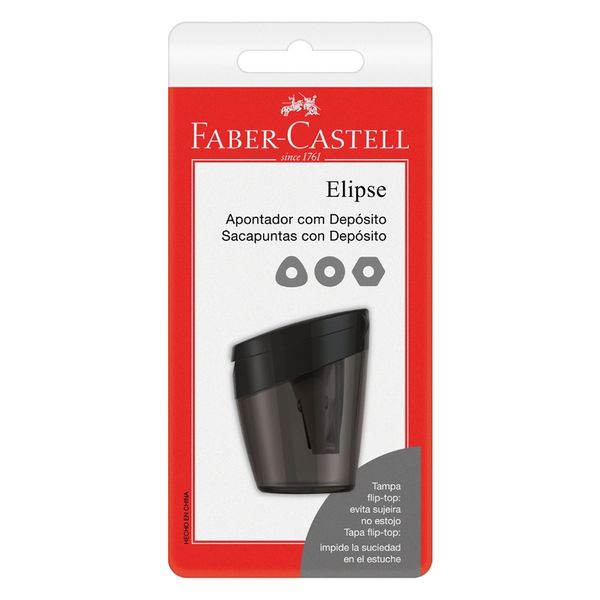 Apontador Faber-Castell Elipse com Depósito - Item Sortido