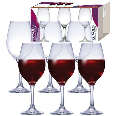 Conjunto de Taças para Vinho Ruvolo One 385ML 6 Peças Transparente