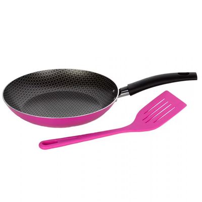 Frigideira Color Pop Multiflon com Espátula 20cm Rosa