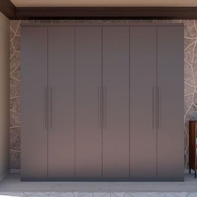 Guarda Roupa Casal Bartira Genova com 6 Portas 3 Gavetas e 236,7 cm Grafite
