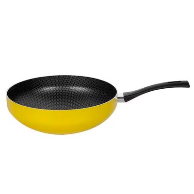 Frigideira Wok Multiflon Color com Revestimento Ultra 7 Amarela 28 cm Amarelo