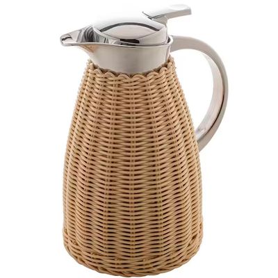 Garrafa Térmica Wolff Tampa Removível com Rattan 1,5L Bege