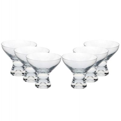 Conjunto de Taças para Sobremesa Bohemia em Cristal 330 ml - 6 peças Transparente