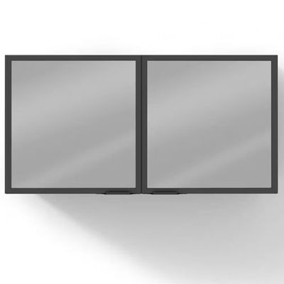 Cozinha Compacta Bartira Línea com 5 Portas, 3 Gavetas e 4 Prateleiras 180cm Grafite