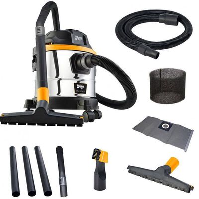 Aspirador de Pó e Água GTW Inox 15 1700W Wap Inox com Preto / 110V