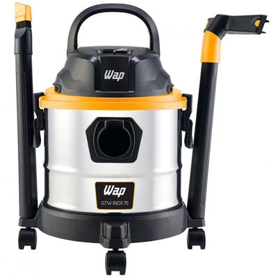 Aspirador de Pó e Água GTW Inox 15 1700W Wap Inox com Preto / 110V