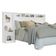 Cabeceira para Cama Box Casal Fênix Talismã com Nicho Branco