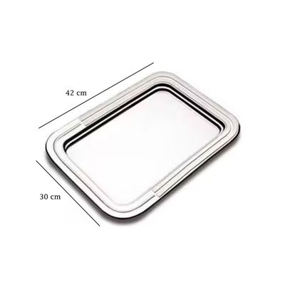 Bandeja Retangular Tramontina Ciclo Inox 42x30 cm n/a