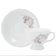 Aparelho de Jantar 20 Peças P.Schmidt Clássica Eterna em Porcelana com Xícara de Chá Branco
